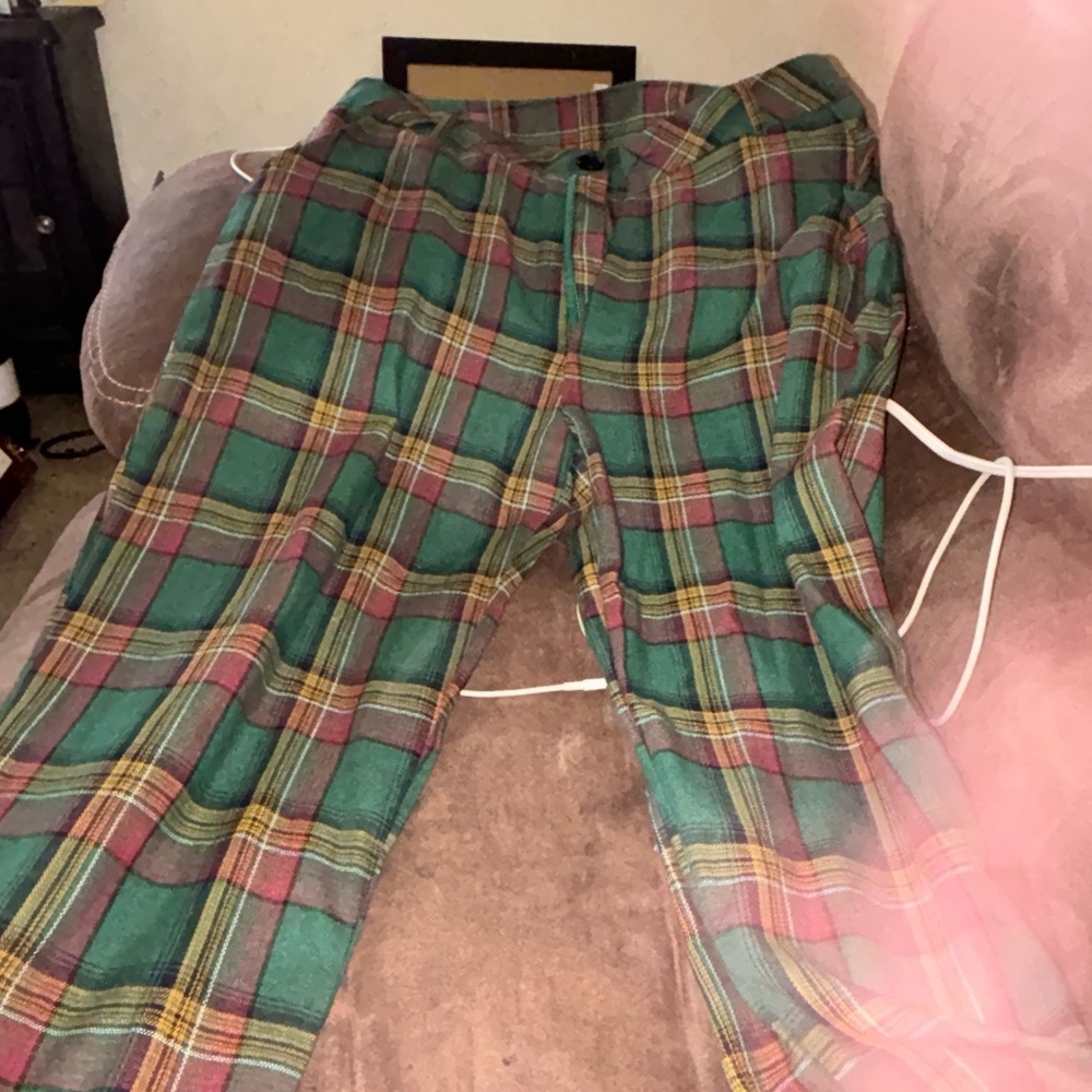 Plaid pants large